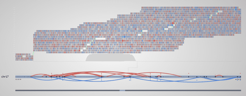 Arc and heatmap visualization of guide/effect distal pairs