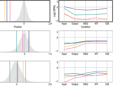 Tide portal showing histograms with colored line markers across them.